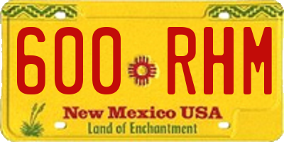 NM license plate 600RHM