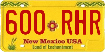 NM license plate 600RHR