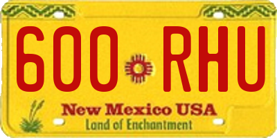 NM license plate 600RHU