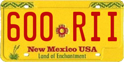 NM license plate 600RII