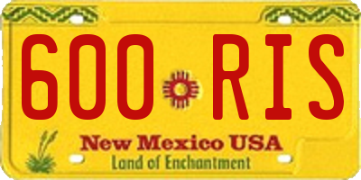 NM license plate 600RIS