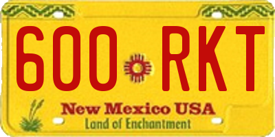 NM license plate 600RKT