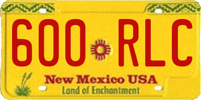 NM license plate 600RLC
