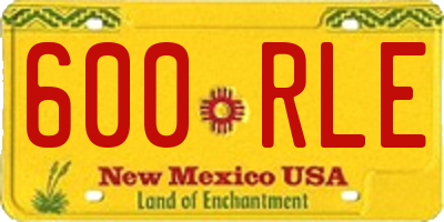 NM license plate 600RLE