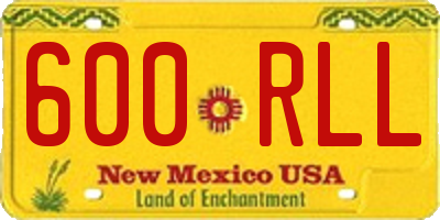 NM license plate 600RLL