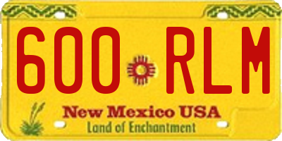 NM license plate 600RLM
