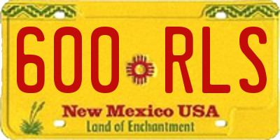 NM license plate 600RLS