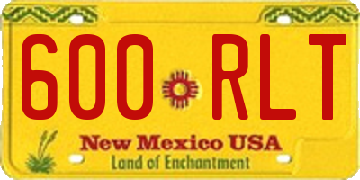 NM license plate 600RLT
