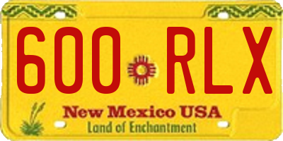 NM license plate 600RLX