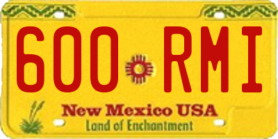 NM license plate 600RMI