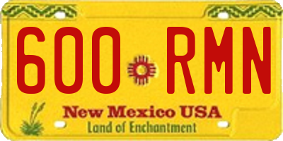 NM license plate 600RMN
