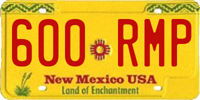 NM license plate 600RMP