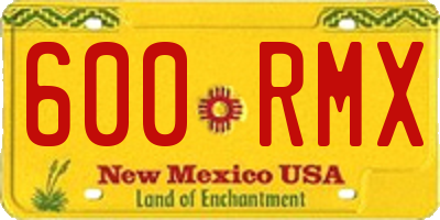 NM license plate 600RMX