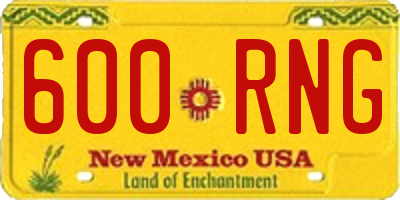 NM license plate 600RNG