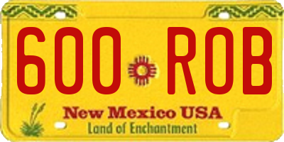 NM license plate 600ROB