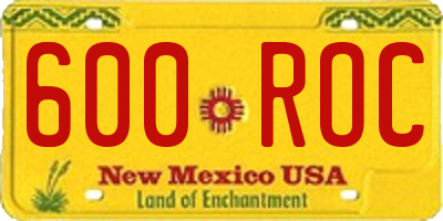NM license plate 600ROC