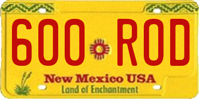 NM license plate 600ROD