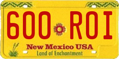 NM license plate 600ROI
