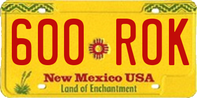 NM license plate 600ROK