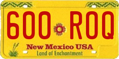 NM license plate 600ROQ