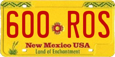 NM license plate 600ROS