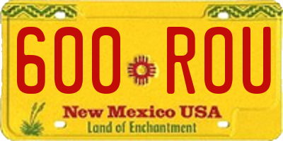 NM license plate 600ROU