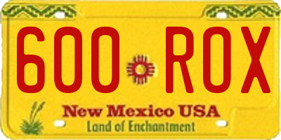 NM license plate 600ROX