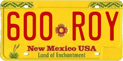 NM license plate 600ROY