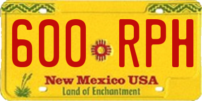 NM license plate 600RPH