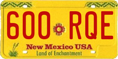 NM license plate 600RQE