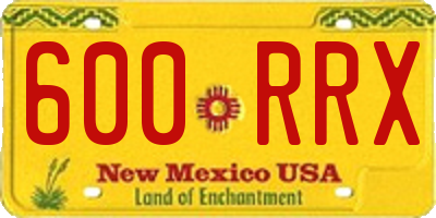 NM license plate 600RRX