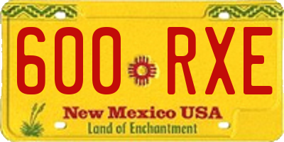 NM license plate 600RXE