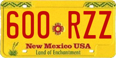 NM license plate 600RZZ