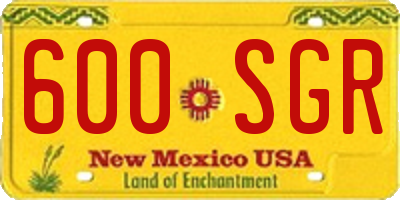 NM license plate 600SGR