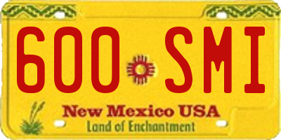 NM license plate 600SMI