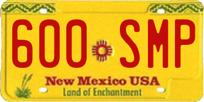 NM license plate 600SMP