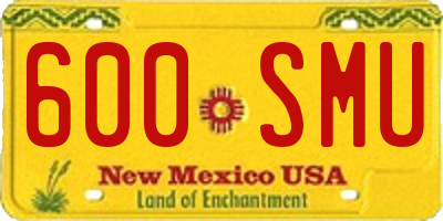 NM license plate 600SMU