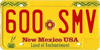 NM license plate 600SMV