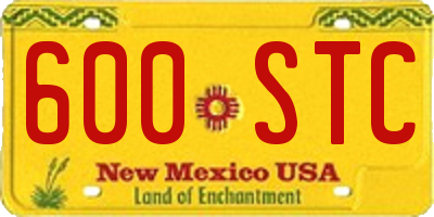 NM license plate 600STC