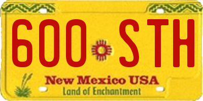 NM license plate 600STH