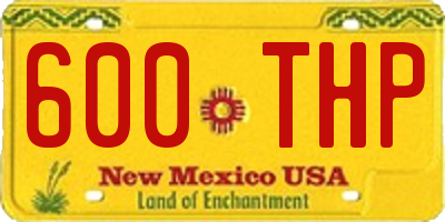 NM license plate 600THP