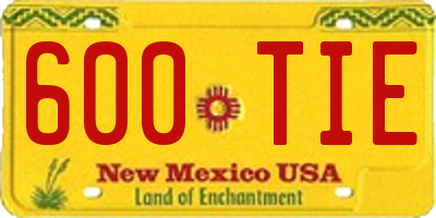 NM license plate 600TIE