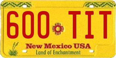 NM license plate 600TIT