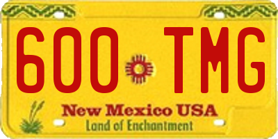 NM license plate 600TMG