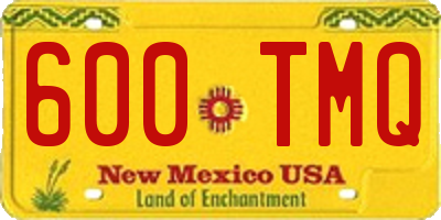 NM license plate 600TMQ