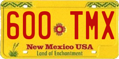 NM license plate 600TMX