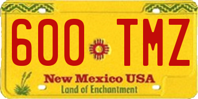 NM license plate 600TMZ
