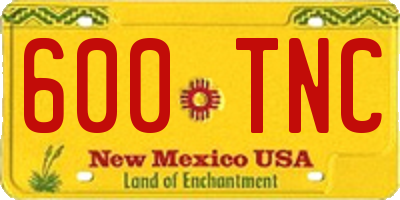 NM license plate 600TNC