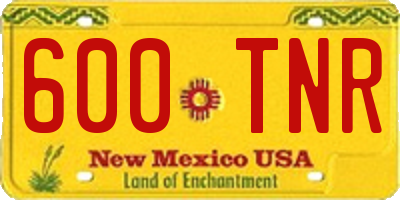 NM license plate 600TNR