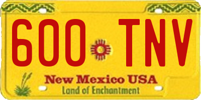 NM license plate 600TNV